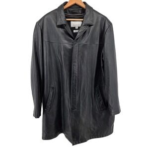 Wilsons Leather M Julian Mens Black Car Coat Jacket Full Zip Thinsulate Liner XL